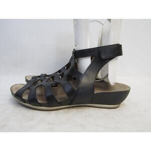 Dansko Womens Size 41 EUR Black Leather Ankle Fashion Sandals
